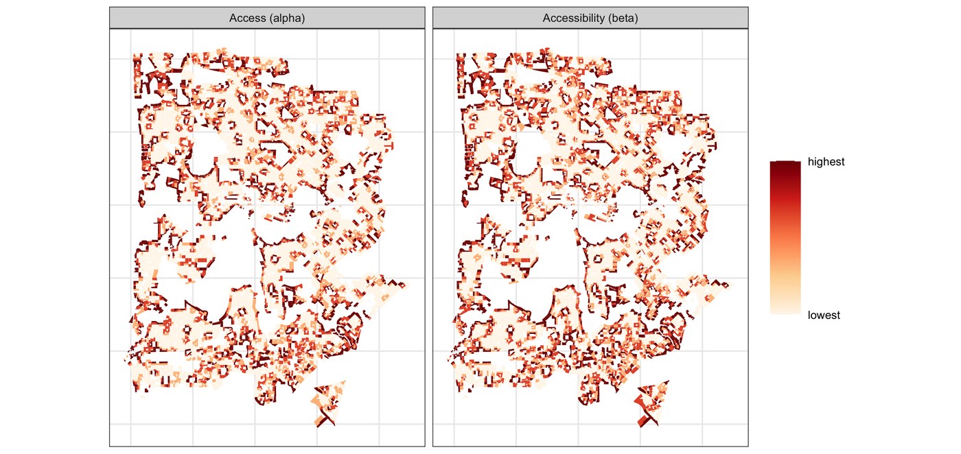 Access and accessibility mapped, demo